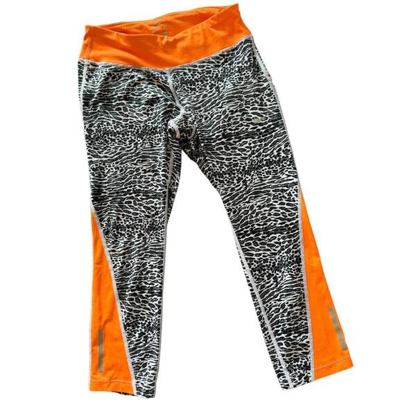 Nike Dri-FIT Orange & Leopard Print Leggings - Size S - Picture 1 of 5